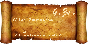 Glied Zsuzsanna névjegykártya